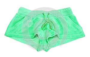 Women's green shorts