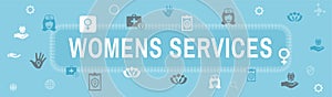 Women`s Health Services Icon Set Web Header Banner - Abstract De