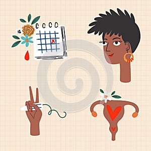 Women`s health vector illustration