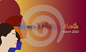 Women's history Month, March 2022, vector