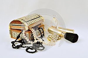 Women's jewelry, perfumes and cosmetics