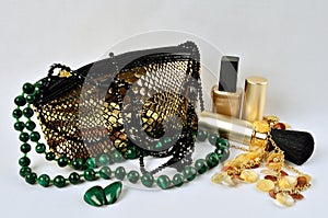 Women's jewelry, perfumes and cosmetics