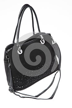 women`s leather black handbag