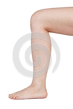 Women's leg, bent at the knee