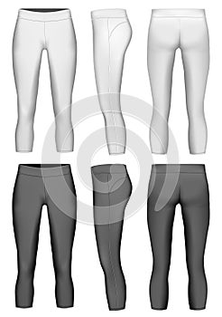 Women`s 3/4 length compression leggings.