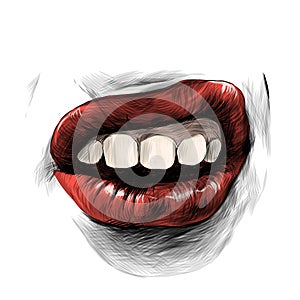 Women`s lips