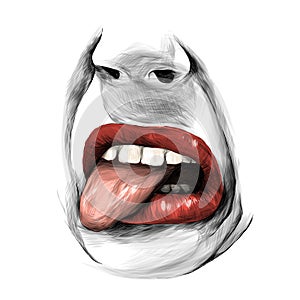 Women`s lips