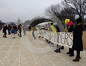 Women`s March, Amnesty International on the National Mall, US Capitol, Washington, DC, USA
