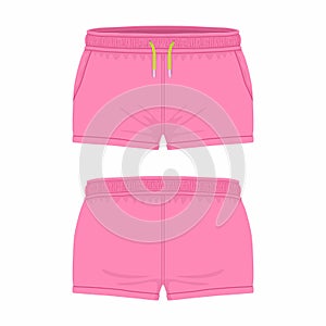 Women`s pink sport shorts