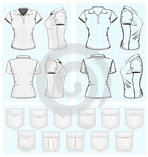 Women's polo-shirt design templates