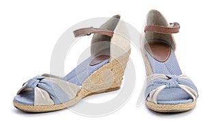 Women's summer shoes isolated