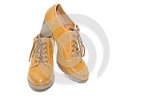 Women's yellow fashion boots