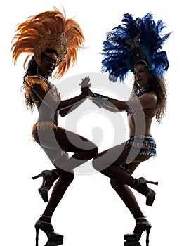 Women samba dancer silhouette