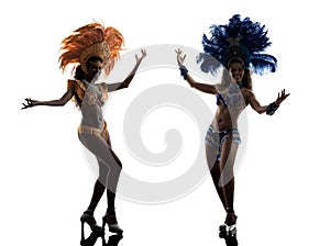 Women samba dancer silhouette