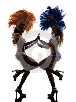 Women samba dancer silhouette