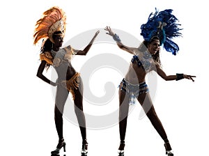 Women samba dancer silhouette photo