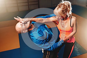 Women self defense technique, martial art photo