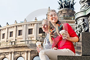 Women at Semper opera in Dresden photo