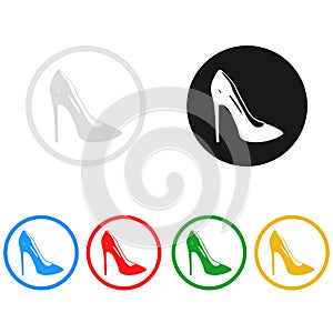 Women shoes icon,sing,illustration