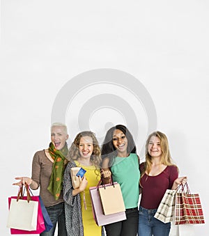 Women Shopping Spending Consumerism Shopaholic Concept