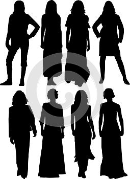 Women silhouettes photo