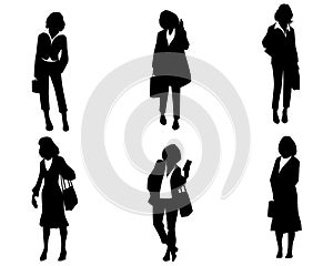 Women silhouettes set