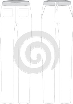 Women Skinny Leg Yoga Pant vector templates vectors