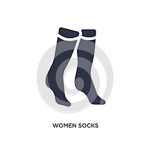 women socks icon on white background. Simple element illustration from clothes concept