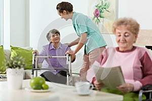 Women staying in care home photo