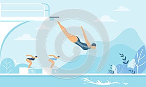 Ženy v potápění soutěž návrh malby 