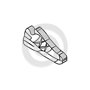 women tennis shoe isometric icon vector illustration