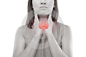 Mujer glándula tiroides glándula 
