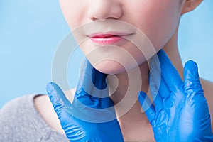 Women with thyroid gland problem