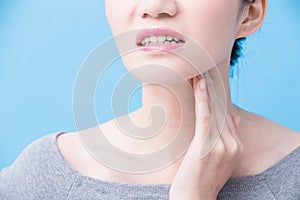 Women with thyroid gland problem