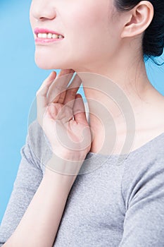Women with thyroid gland problem