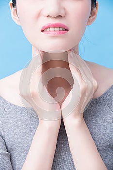 Women with thyroid gland problem