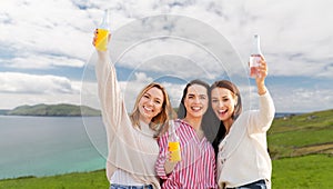 Women toasting non alcoholic drinks in ireland