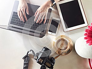 Women using notebook laptop technology