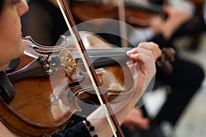 Women Violinist Playing Classical Violin