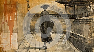 Women Walking in Pejing at 1900