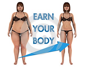 Women Weight Loss Earn Your Body photo