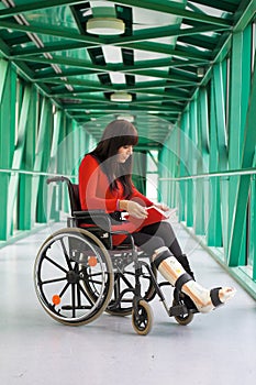 Women in wheelchair photo