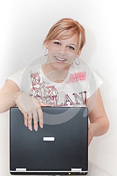 Women whit the laptop