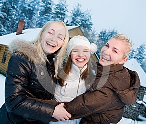 Women in winter clothing