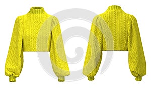 Women wool sweater. Trendy women\'s clothing. Knitted apparel