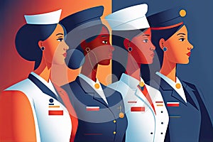 Women in the Workforce: International Women's Day Banner Showcasing Women in Various Careers