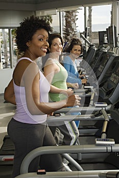 Women Working Out On Treadmill