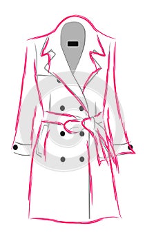 Womens coat with a belt