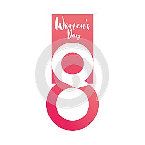 womens day, 8 march special celebration card white background