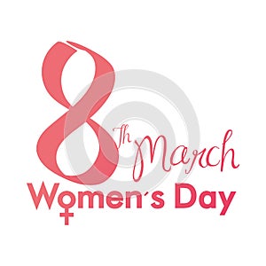 womens day, celebration 8 march card white background